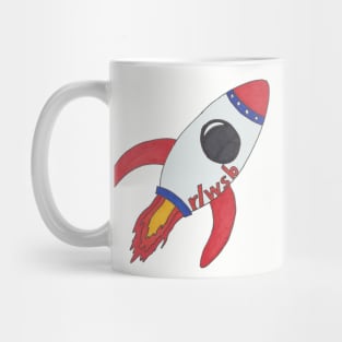 Wallstreetbets cartoon rocket Mug